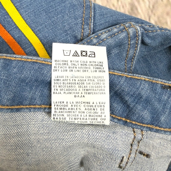 WRANGLER X MODCLOTH - Retro 70's Rainbow Pocket High Rise Jeans - 12 x 30 - Picture 7 of 11